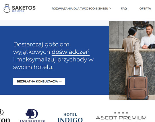 Projekt serwisu Saketos Pro Hotels
