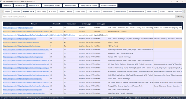 SEO Spider Desktop