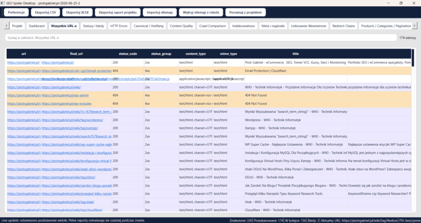 SEO Spider Desktop